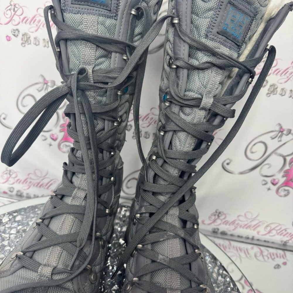 Helly Hansen Womens Gray Waterproof Snow Boots Size 6 1/2 distressed grey winter - Picture 6 of 16